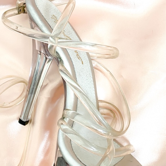 💔SOLD💔 90’s Clear Strappy Cyber Babe Platforms - Picture 2 of 3
